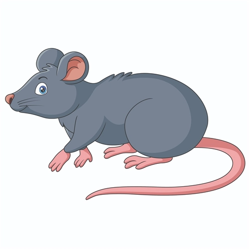 At the Farm Theme Mouse Transparent Sticker